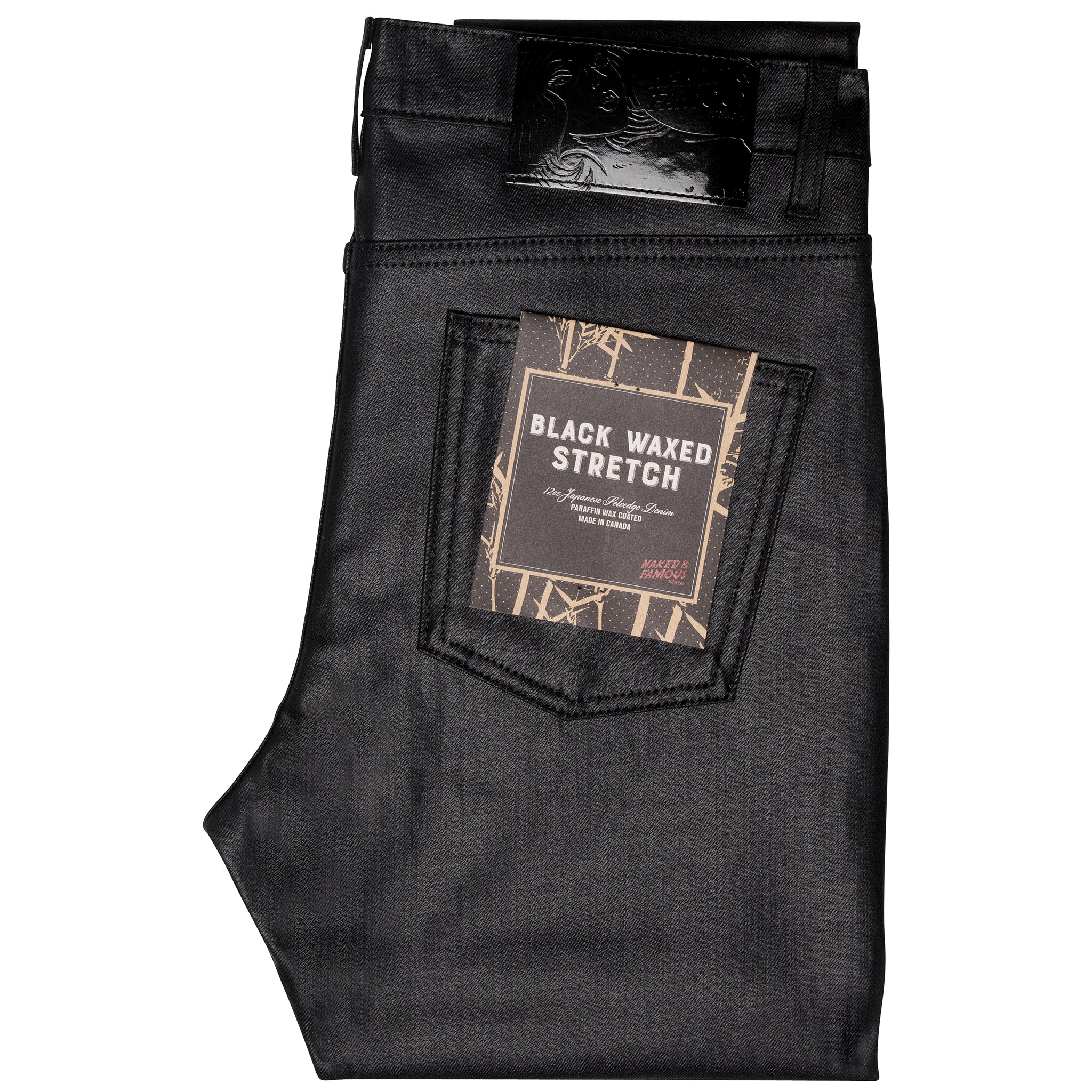 Stacked Guy - Wax Coated Black Stretch by Naked & Famous Denim