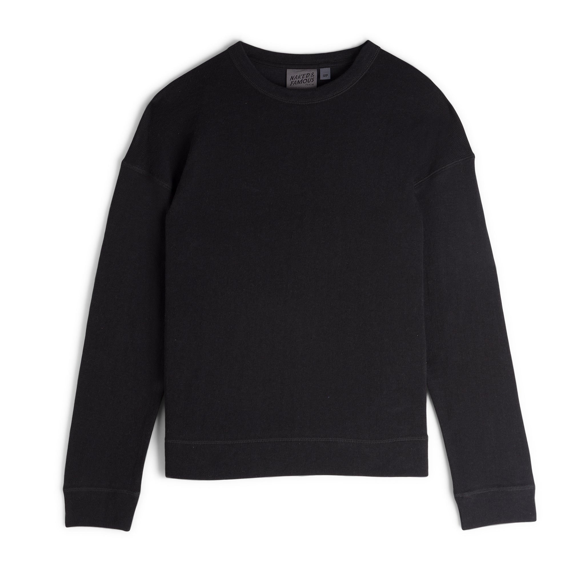 Women's - Weekend Crew - Vintage Doubleface - Black by Naked & Famous Denim
