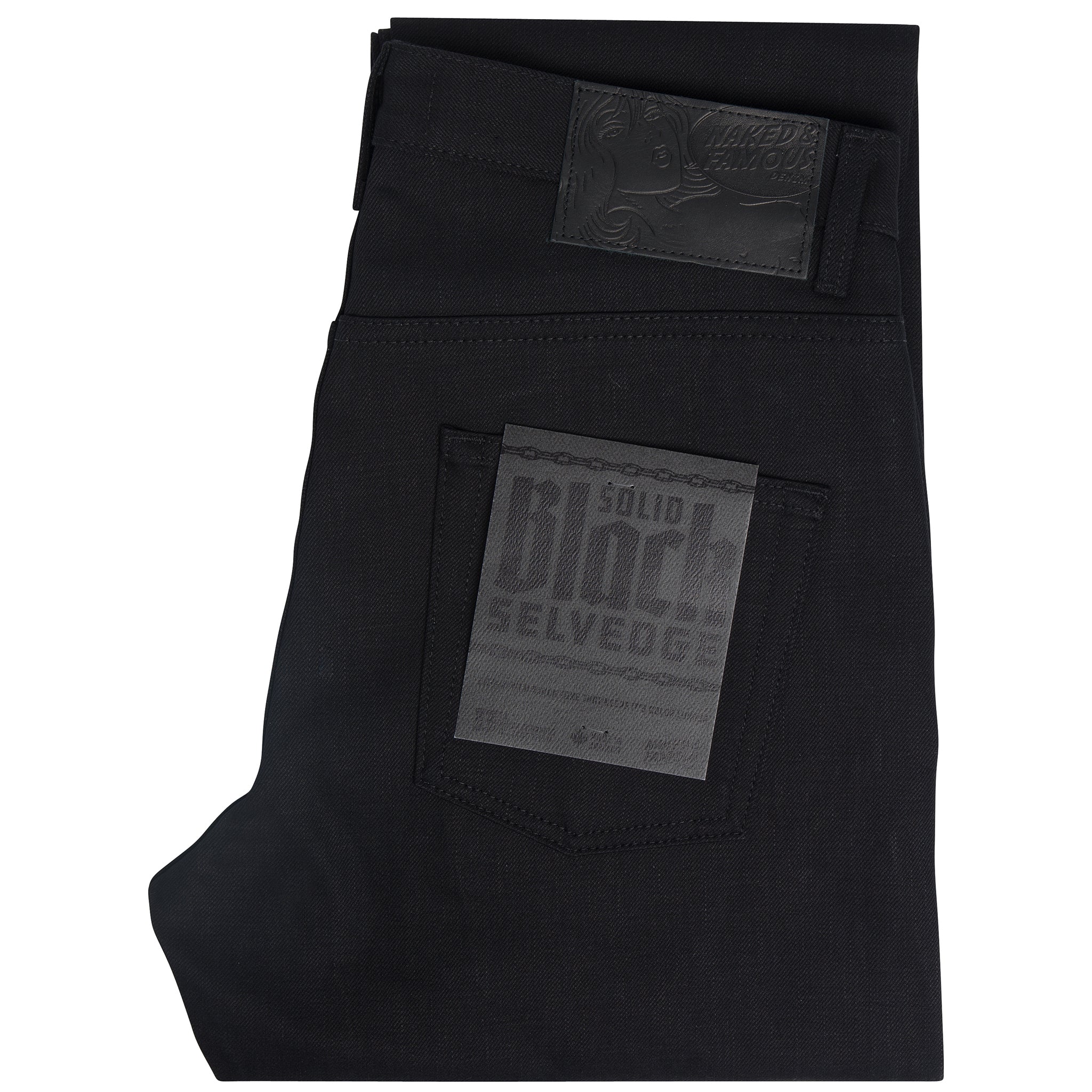 Easy Guy - Solid Black Selvedge - 36" Long Inseam by Naked & Famous Denim