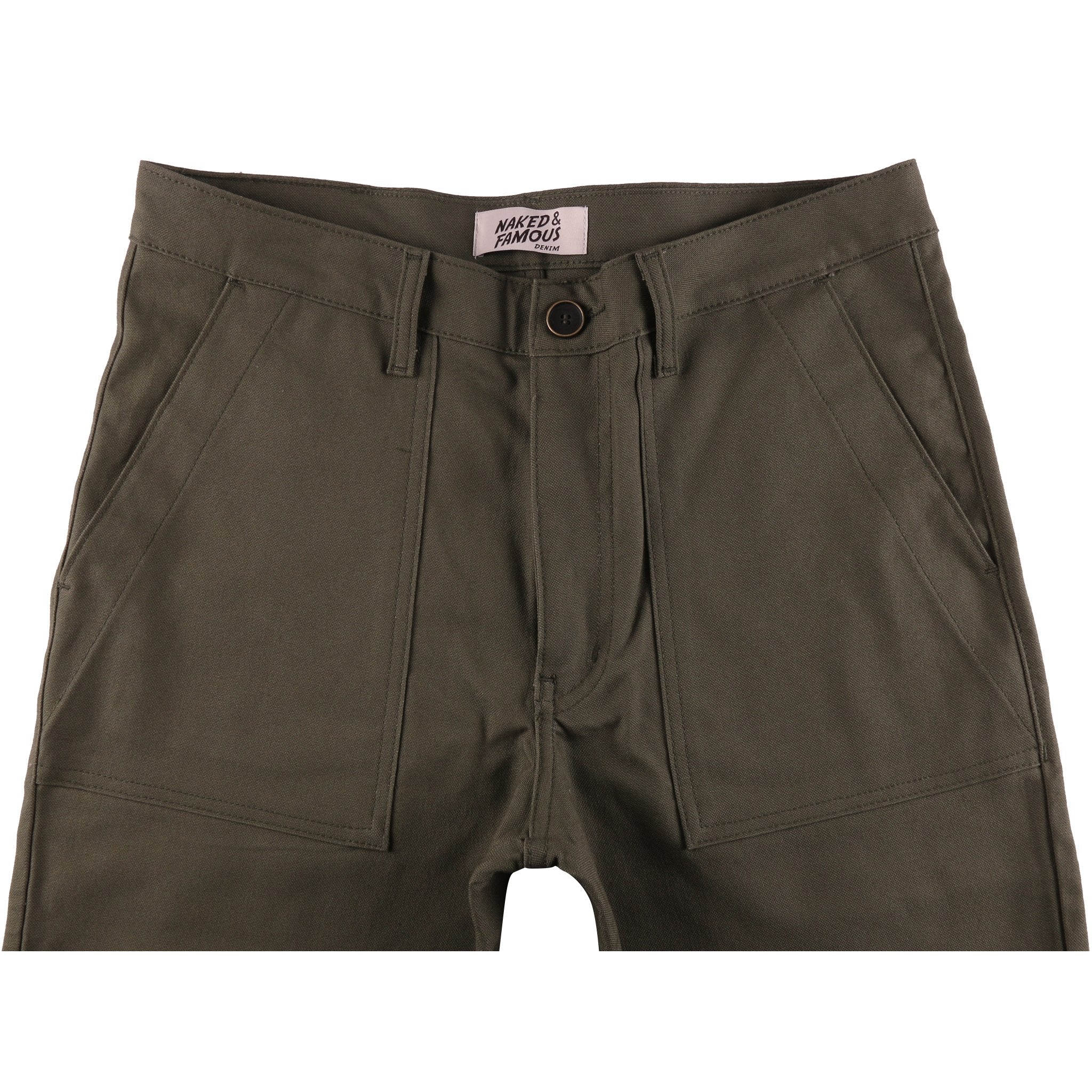 Work Pant - Green Canvas by Naked & Famous Denim