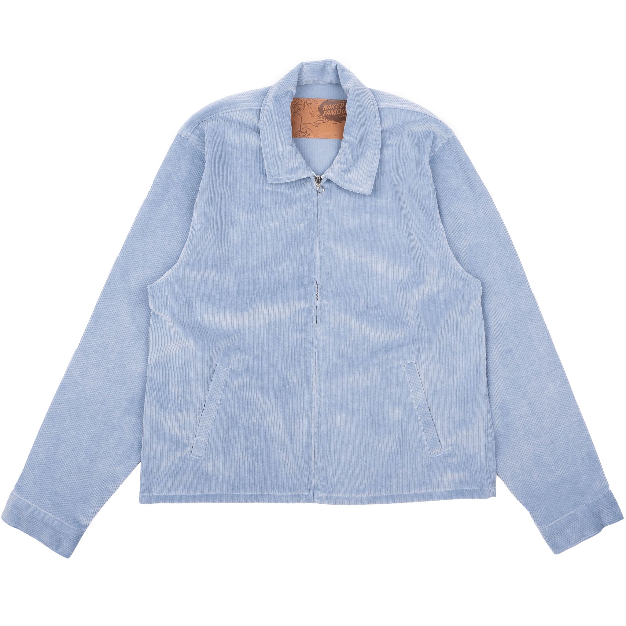 Zip Jacket- Faded Corduroy Organic - Pale Indigo by Naked & Famous Denim