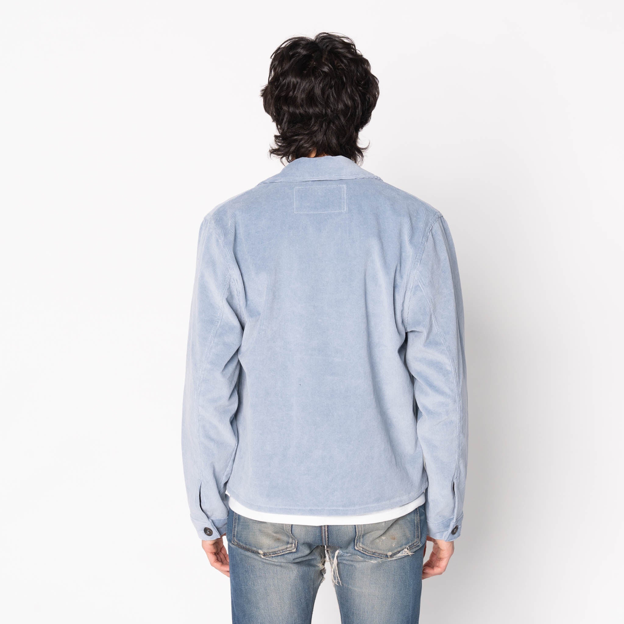 Zip Jacket- Faded Corduroy Organic - Pale Indigo by Naked & Famous Denim