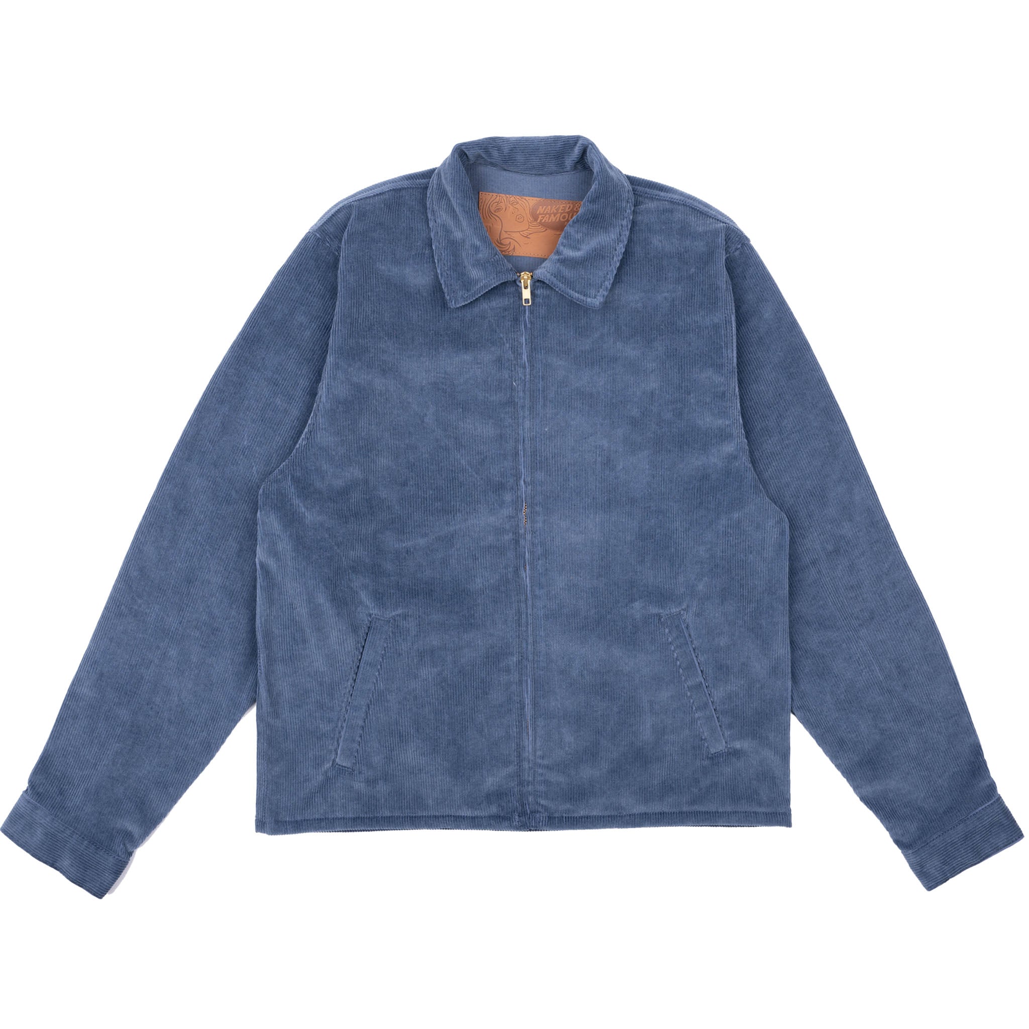 Zip Jacket- Faded Corduroy Organic - Indigo by Naked & Famous Denim