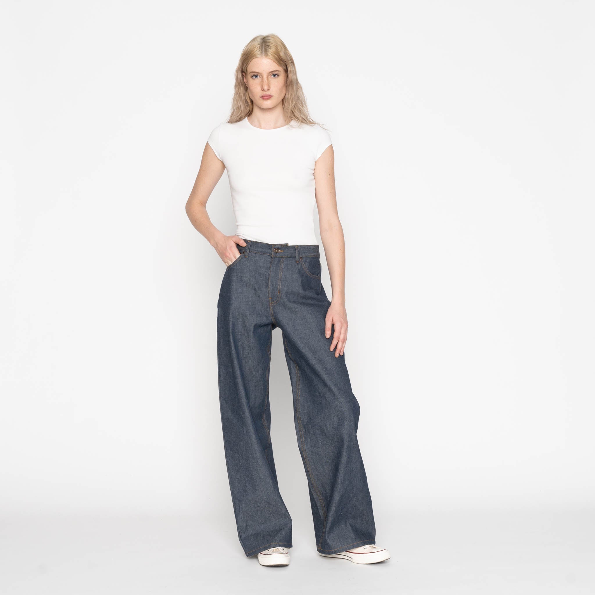 Wide Wild West - Natural Indigo - Indigo by Naked & Famous Denim