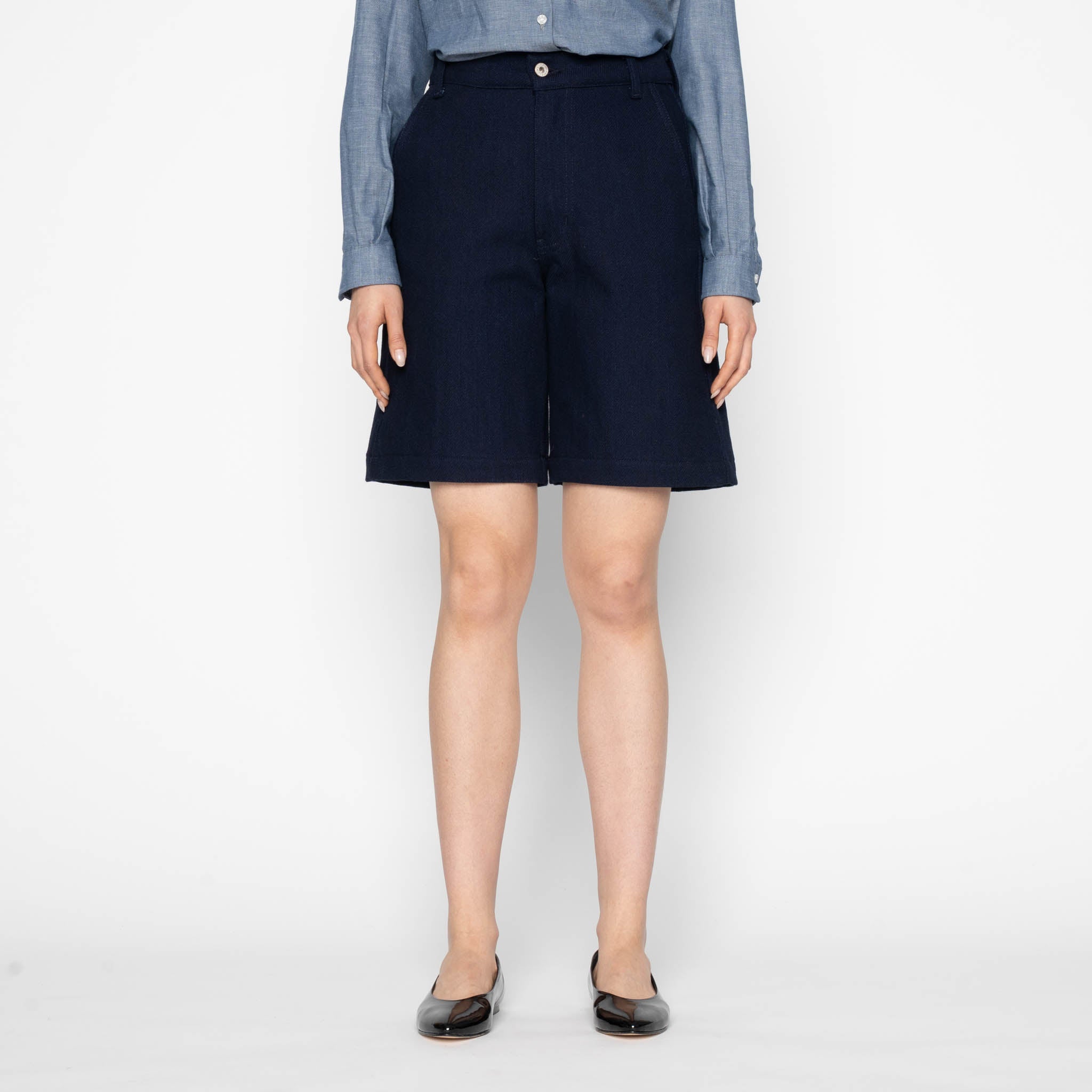 Andie Shorts - Maekake Dobby - Indigo by Naked & Famous Denim