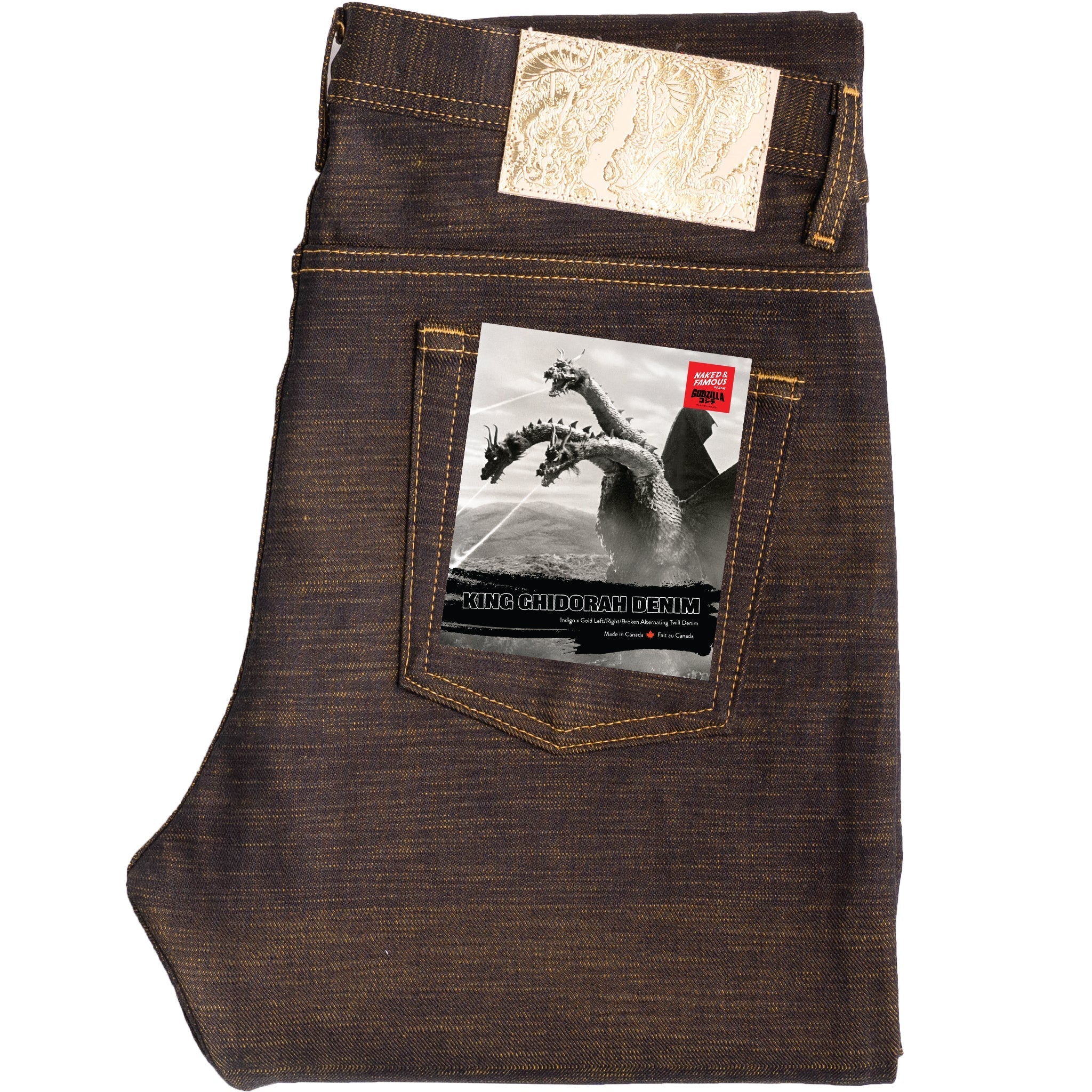 Weird Guy - King Ghidorah: The Three-Headed Monster Denim by Naked & Famous Denim