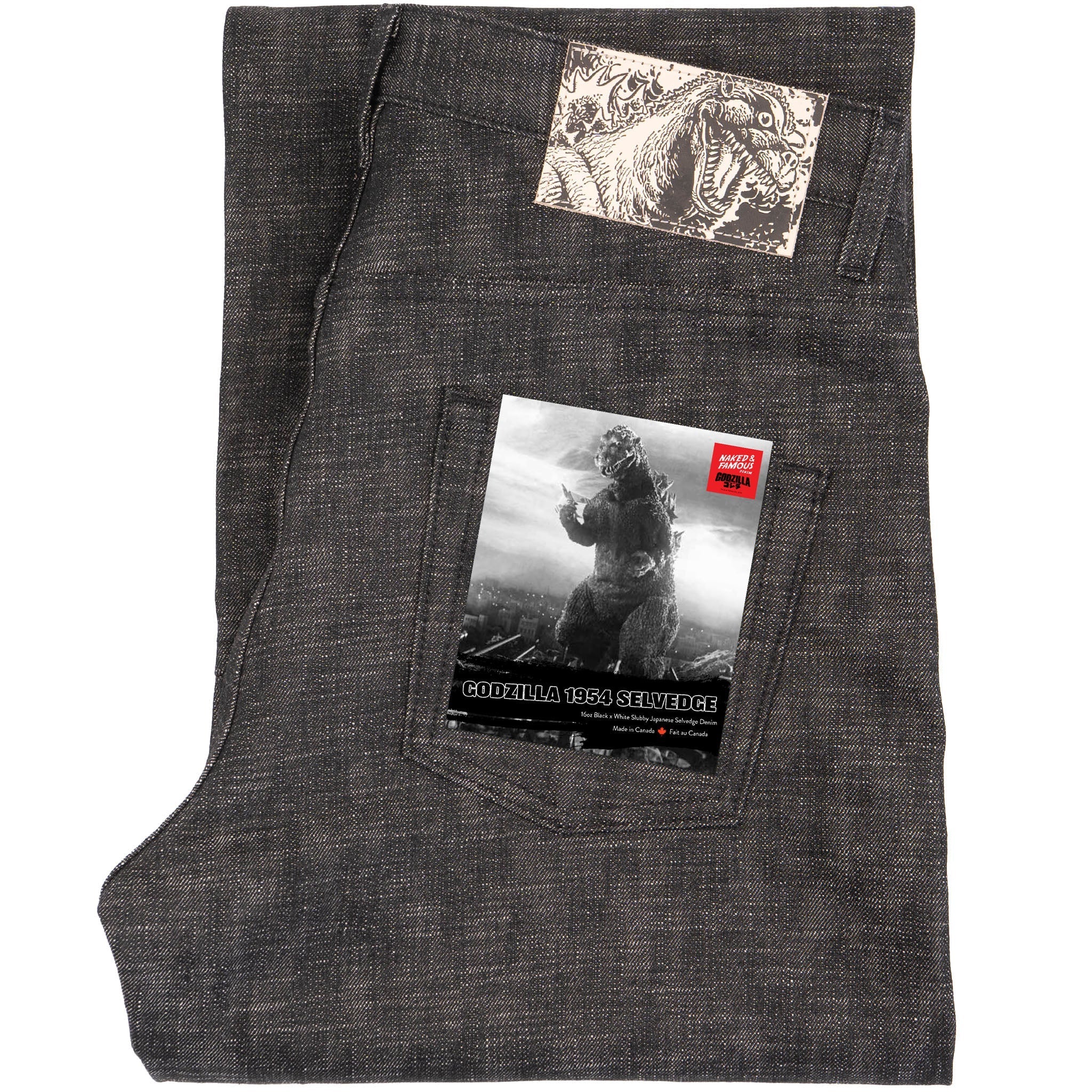Strong Guy - 1954 Godzilla Selvedge - Black by Naked & Famous Denim