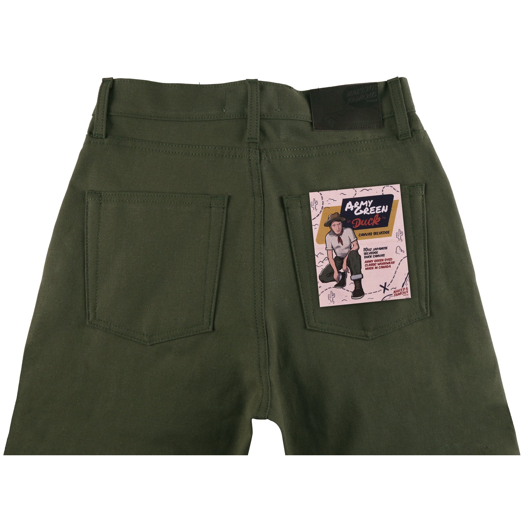 Women's - The Classic - Army Green Duck Selvedge by Naked & Famous Denim