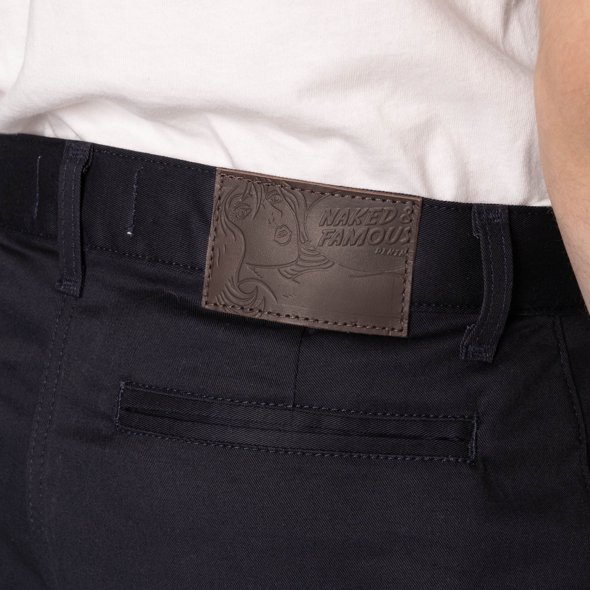 Straight Chino - Navy Stretch Twill by Naked & Famous Denim