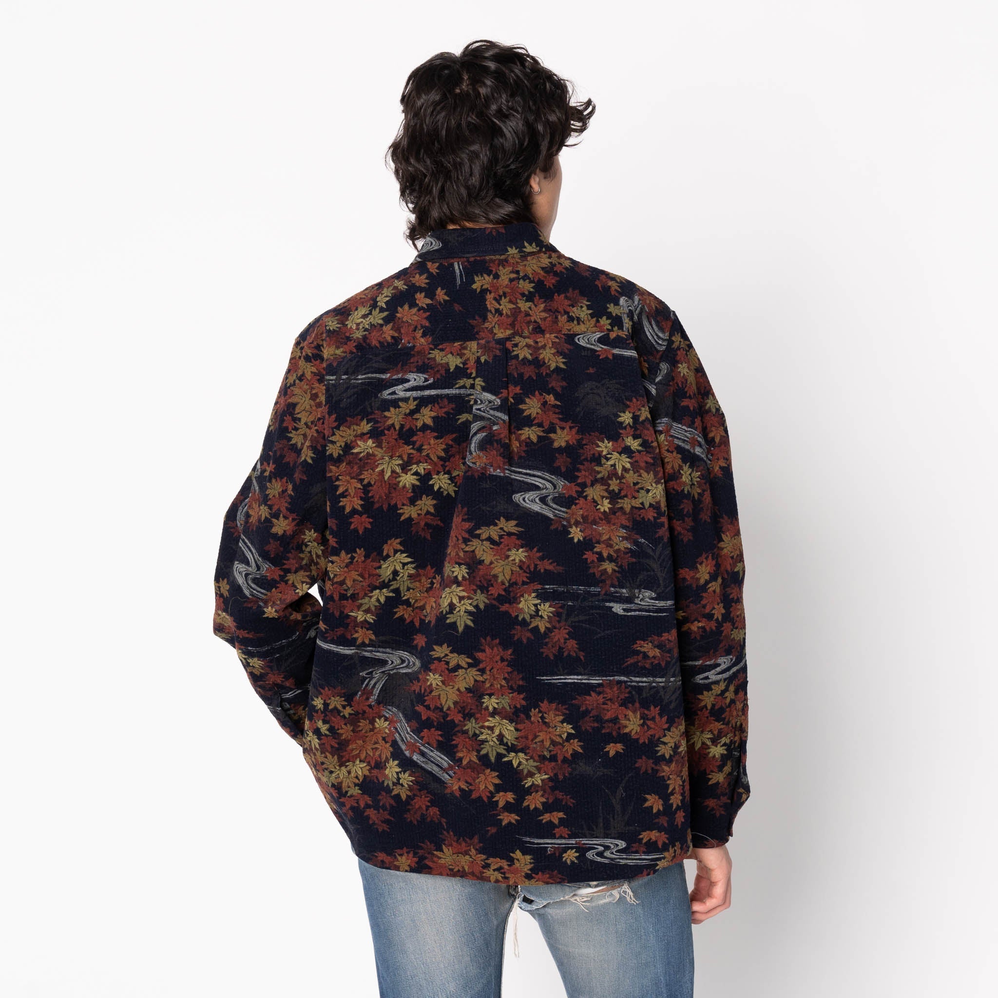 True Shirt - Printed - Autumn - Navy by Naked & Famous Denim