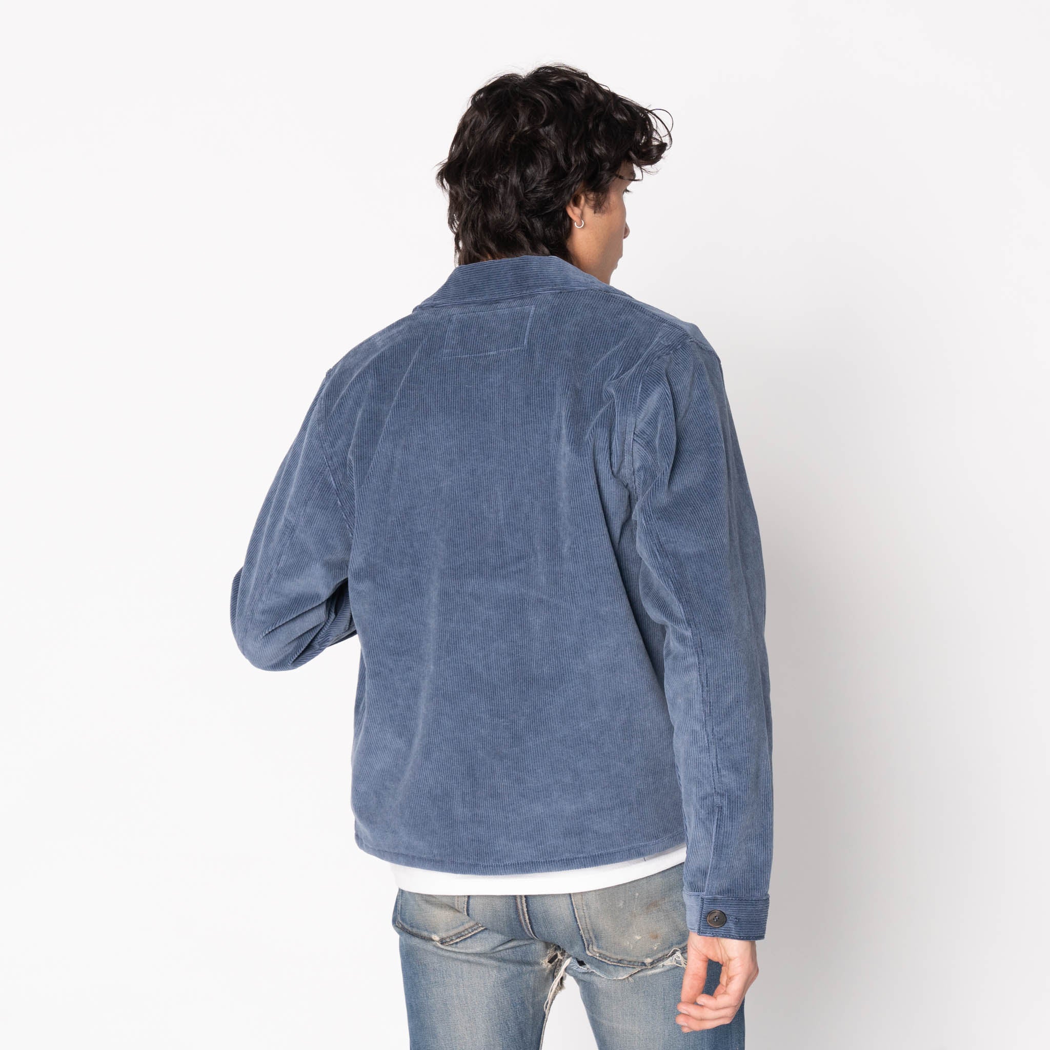 Zip Jacket- Faded Corduroy Organic - Indigo by Naked & Famous Denim