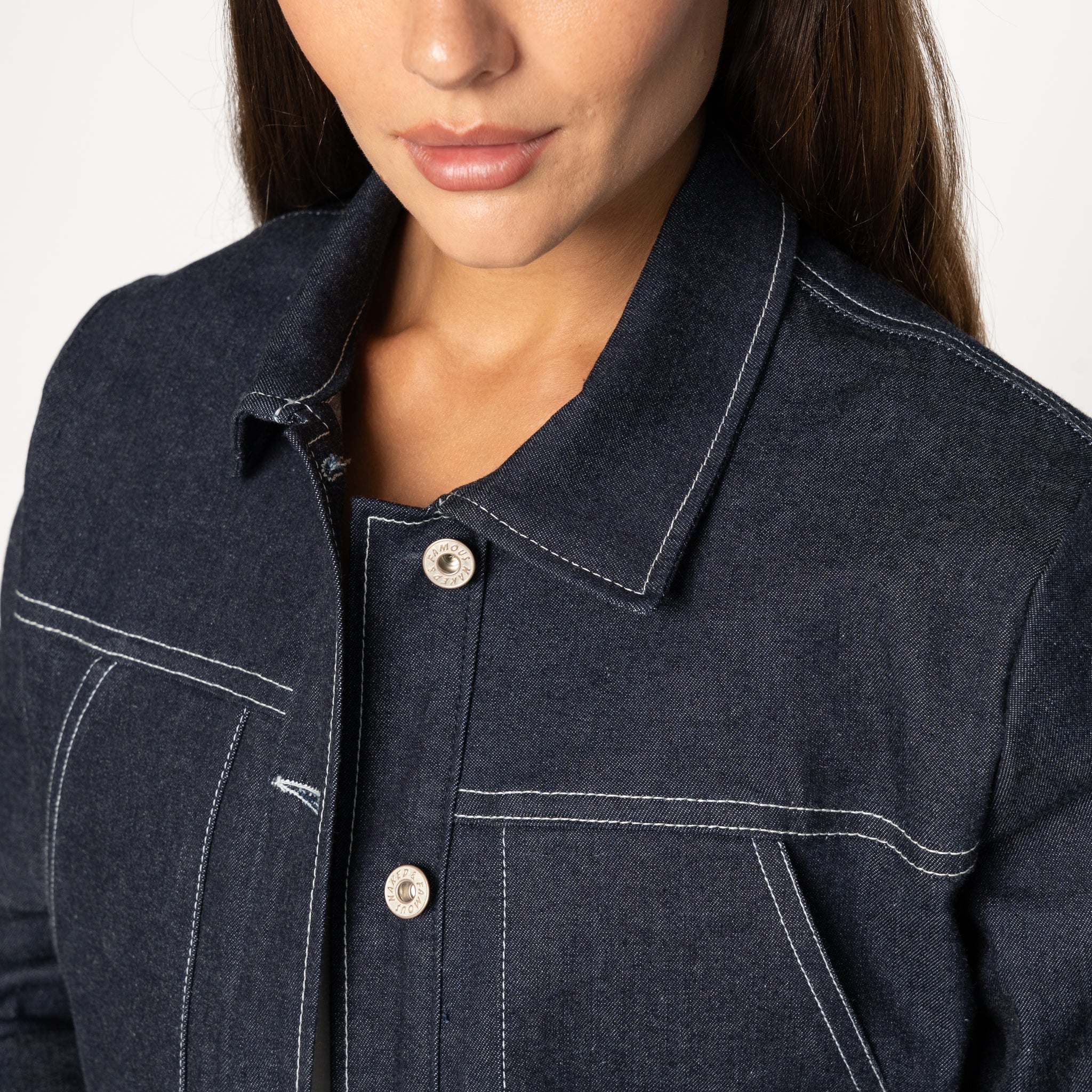 Cropped Denim Jacket - Slub Nep Stretch by Naked & Famous Denim